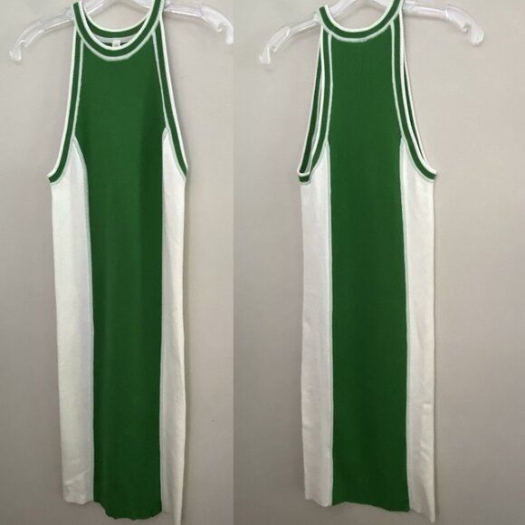 Anthropologie Daily Practice Fitted Midi Sweater Dress size L new green - Picture 5 of 5